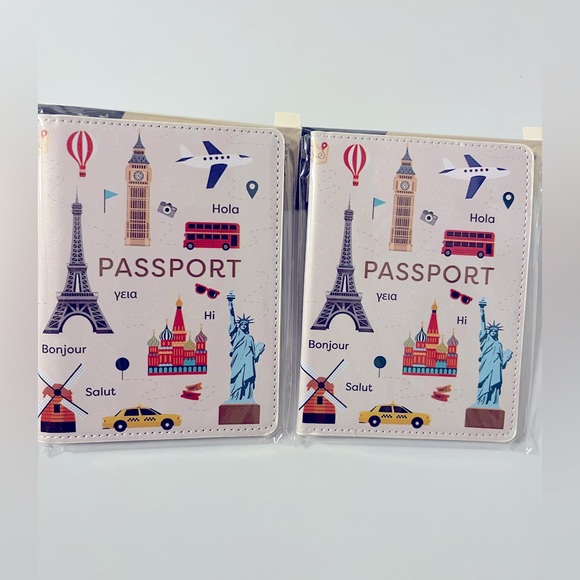Handbags - 2 Travel-Themed Passport Holders